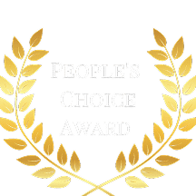 A golden laurel wreath with the text "People's Choice Award" in the center.