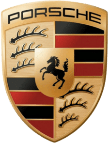 features the logo of Porsche